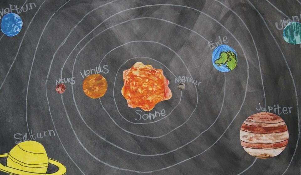 chalk drawing, celestial bodies, nature, school material, board, painted, layout, earth, venus, mars, saturn, jupiter, neptune, planet, sun, space, solar system, universe, orbit, planetary system, mercury, planets, astronautics, school, students, art lessons, teaching, fashion, school theme, science, to paint