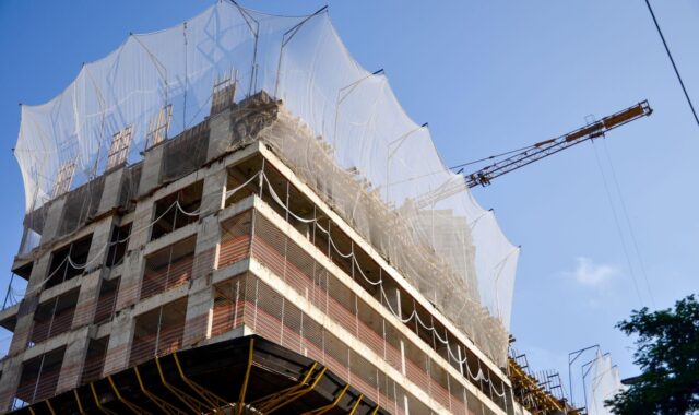 construction, building, safety net, crane, construction site, high-rise building, city, urban, safety net, safety net, safety net, safety net, safety net
