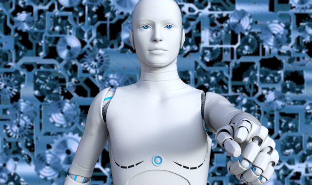 robot, cyborg, futuristic, android, cybernetics, intelligence, blue robot, robot, robot, robot, robot, robot