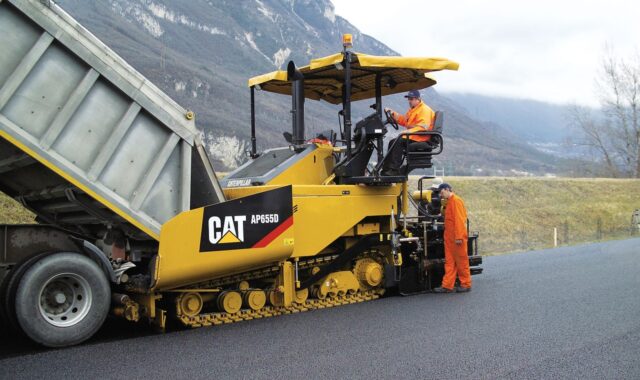 asphalt, animal, pavers, cat, ap655d, road, building, pet, heap, loading, caterpillar, construction machinery, construction work, work machine, shovel, earthmoving, technology, heavy