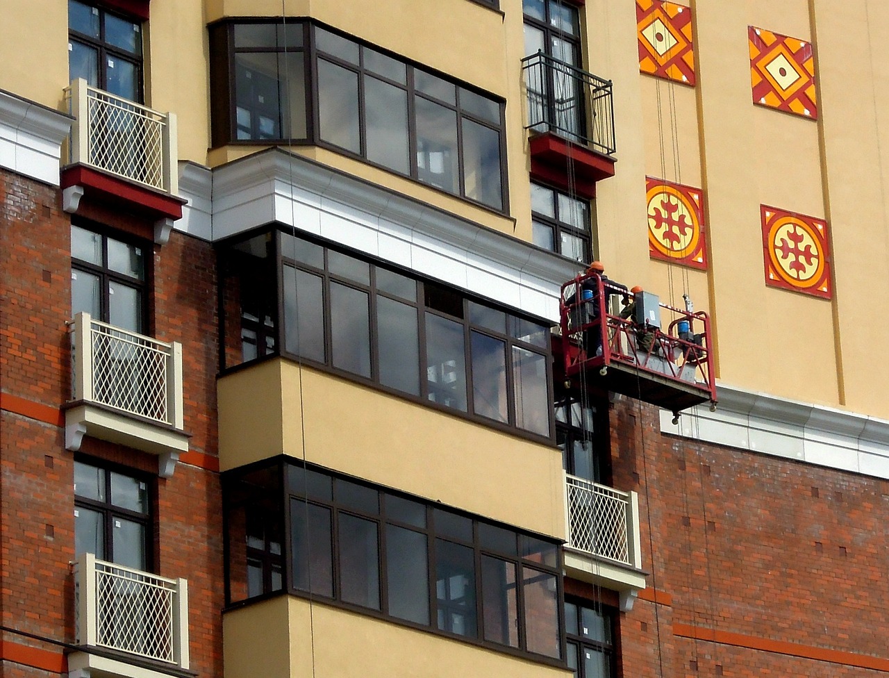 house, the façade of the, window, building, high-altitude work, front lift, work at height, wall, balconies, style, design, city