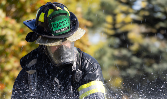 fireman, firefighter, firefighting, nature, water, helmet, wildfire, equipment, safety