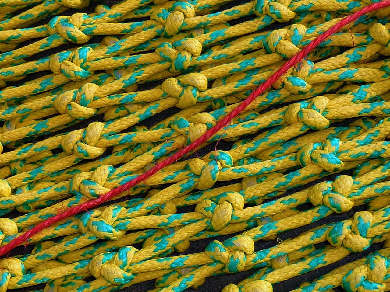 fishing net, red thread, web, network node, safety net, fisherman, fishing, fishing industry, north sea