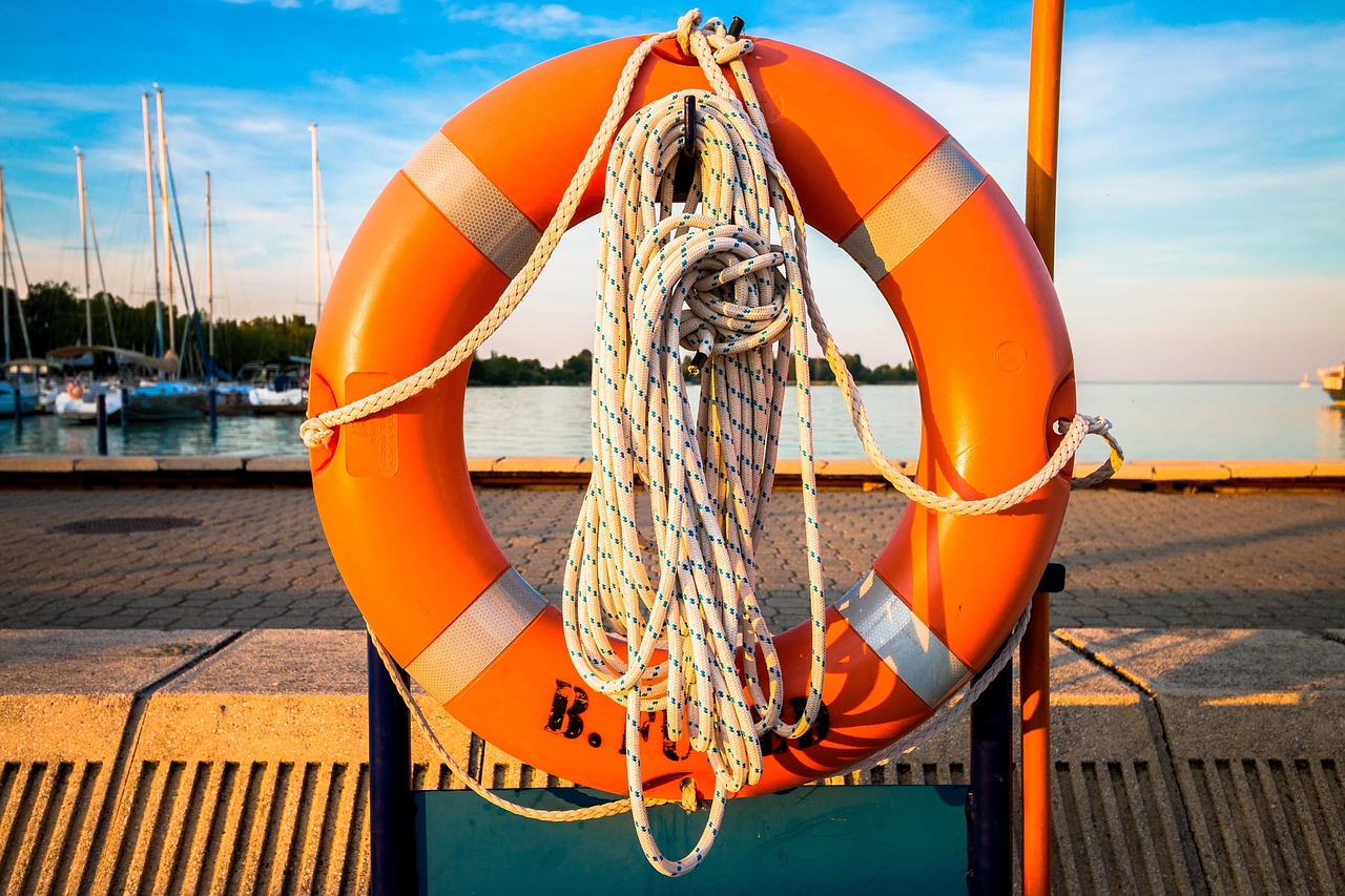 lifebelt, lake, sunset, buoy, life, blue sky, lifebuoy, water, safety, help, belt, marine, risk, sea, orange, equipment, river, blue, circle, preserver, protection, travel, rescue, save, security, nature, pond, trip, boat, emergency, lifeguard, ring, rope, danger, round, sky, pavement, lakeside, holiday, weekend, evening, urban