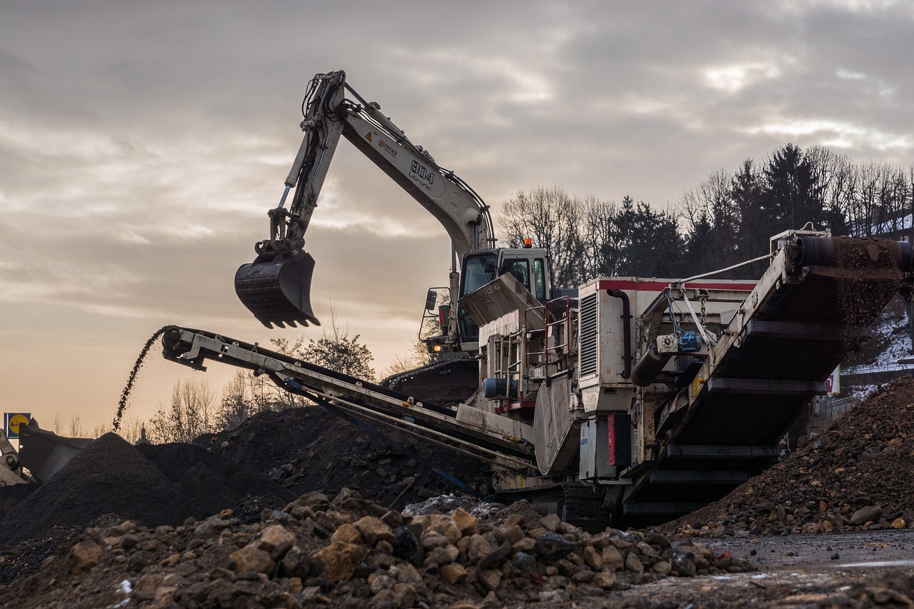 building, backhoe, sorting, sieve, construction equipment, construction site, backhoe, backhoe, backhoe, sorting, sorting, sorting, sorting, sieve, sieve, sieve, construction equipment, construction equipment, construction equipment, construction equipment, construction equipment, construction site, construction site