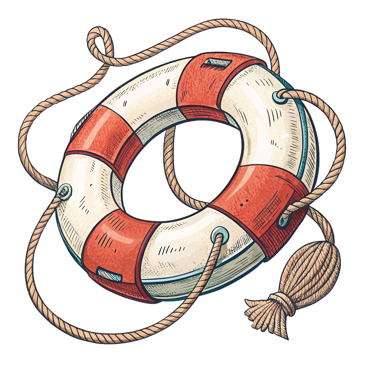 lifebuoy, safety, ring, save, help, rescue, nautical, a circle, the keeper, ai generated